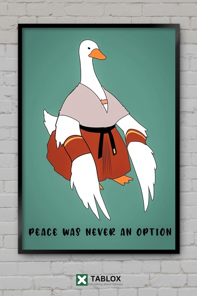 TABLOX Untitled Goose Game Game Kaz Funny Action Puzzle Frame View Tablou dec...