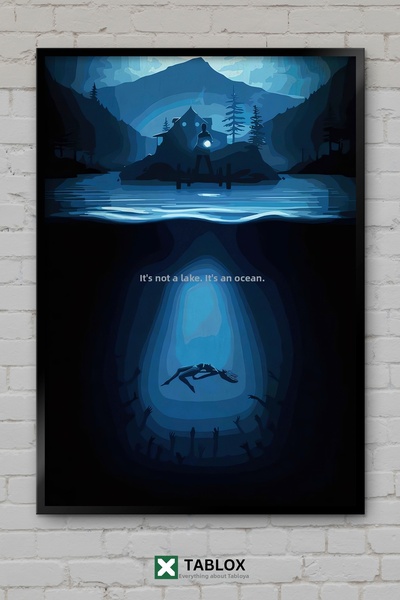 TABLOX Alan Wake Game Horror Character Art Διακοσμητικός Πίνακας MDF με Κορνίζα