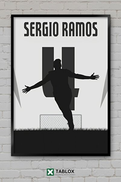 TABLOX Sergio Ramos Fotbalist Fotbal Spania Poster înrămat Tablou decorativ d...