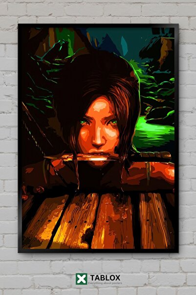 TABLOX Poster de aventură pentru jocuri video Tomb Raider Lara Croft, cu aspe...
