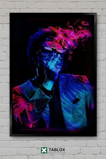 TABLOX The Weeknd Singer Rnb Pop Music Πορτρέτο με κορνίζα Διακοσμητικός πίνα...