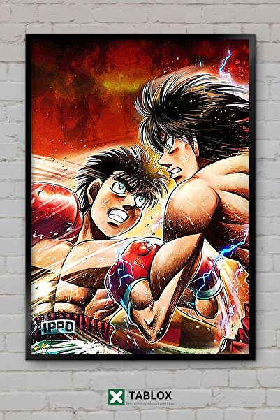 TABLOX Hajime No Ippo Boxing Anime Manga Sports Ιαπωνική αφίσα με διακοσμητικ...