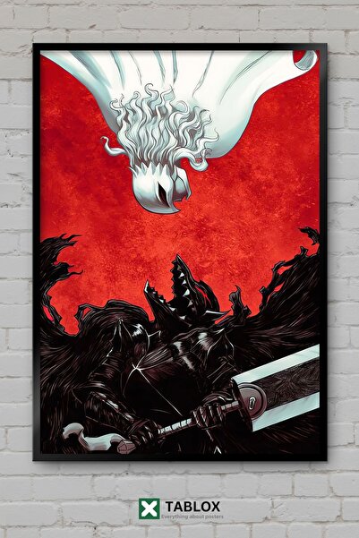 TABLOX Berserk Anime Manga Guts Dark Fantastic Tablou decorativ MDF cu ramă, ...
