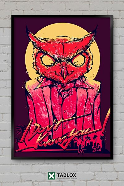 TABLOX Hotline Miami Video Game Retro Action Neon Poster Frame Look Decorativ...