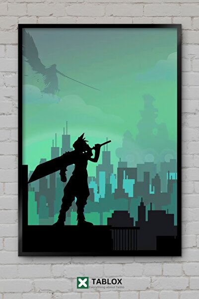 TABLOX Final Fantasy 7 Cloud Strife Character Game Rpg Ιαπωνικός διακοσμητικό...
