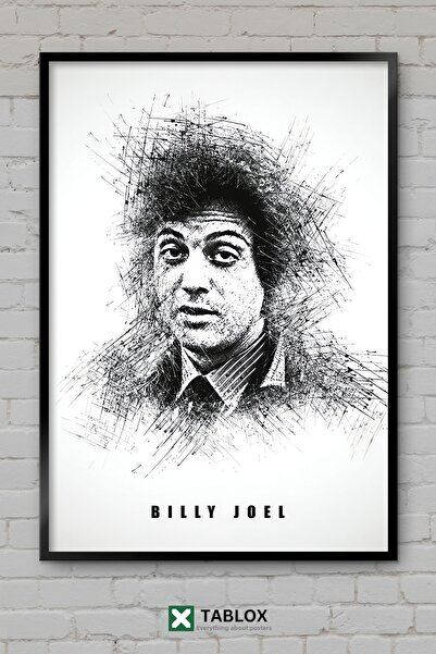 TABLOX Billy Joel Τραγουδιστής Πιανίστας Μουσικός Αφίσα με Πλαίσιο Διακοσμητι...