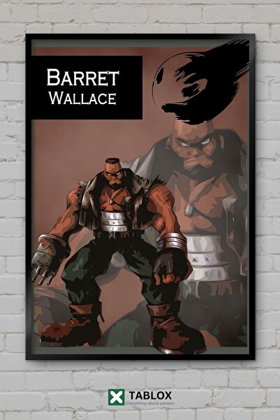 TABLOX Final Fantasy 7 Barret Wallace Character Game Rpg Ιαπωνικός διακοσμητι...