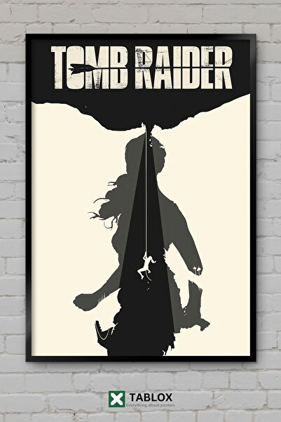 TABLOX Tomb Raider Lara Croft Αφίσα περιπέτειας βιντεοπαιχνιδιών με κορνίζα Δ...
