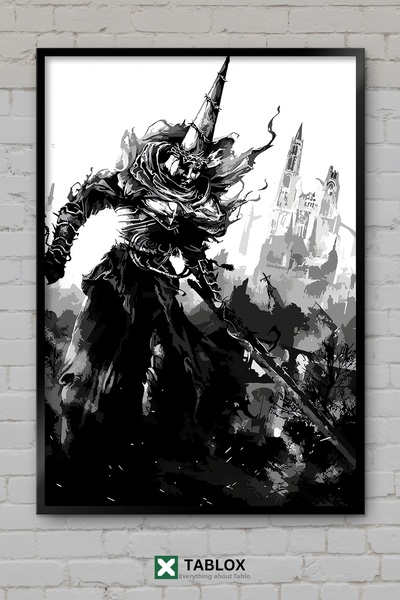 TABLOX Blasphemous Game Dark Metroidvania Action Frame View Decorative MDF Pa...