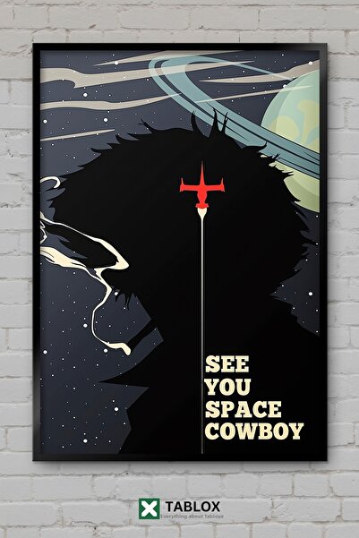 TABLOX Cowboy Bebop Anime Space Cowboy Jazz Ιαπωνικό ρετρό πλαίσιο με διακοσμ...