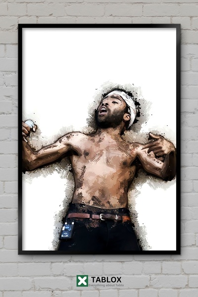 TABLOX Childish Gambino Ράπερ Ράπιστας Χιπ Χοπ Μουσική Αφίσα Μουσικής Κοριζαρ...