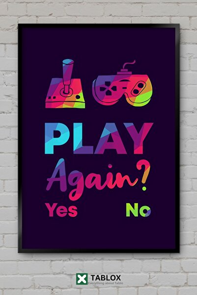 TABLOX Gaming Play Again Player Replay Motivation Frame Εμφάνιση Διακοσμητικό...