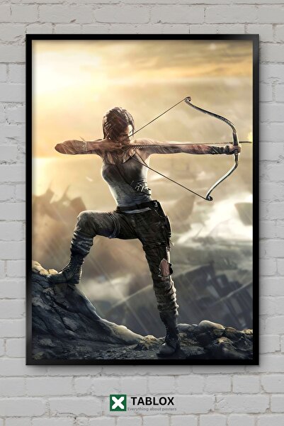 TABLOX Poster de aventură pentru jocuri video Tomb Raider Lara Croft, cu aspe...