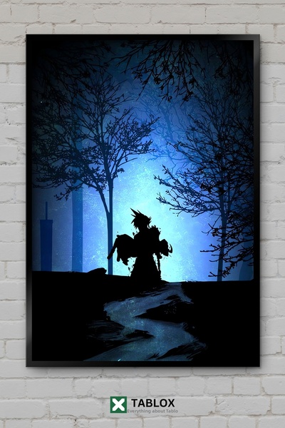 TABLOX Final Fantasy Vii Βιντεοπαιχνίδι RPG Φανταστική αφίσα με πλαίσιο Διακο...