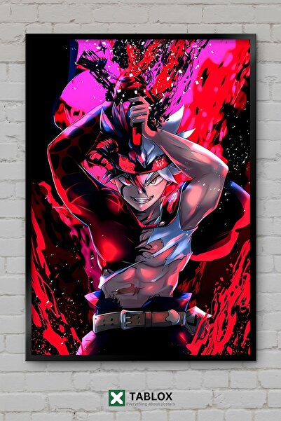 TABLOX Black Clover Anime Manga Asta Yuno Tablou decorativ din MDF cu aspect ...