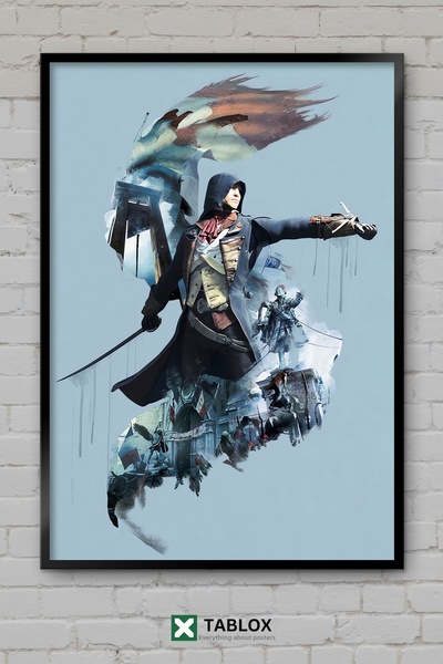 TABLOX Assassins Creed Unity Action Adventure Αφίσα παιχνιδιού ιστορίας με κο...
