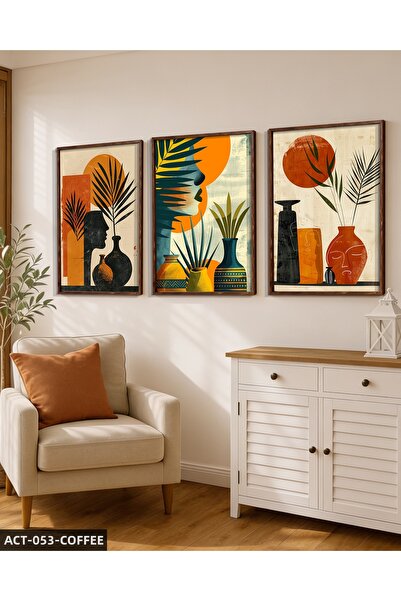 CeSht Τραπέζι Bohemian Style Modern 3 τεμαχίων με ξύλινο πλαίσιο ACT