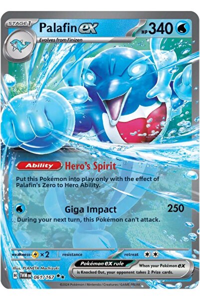 Pokemon Palafin Ex # 61 Twilight Masquerade Original Card