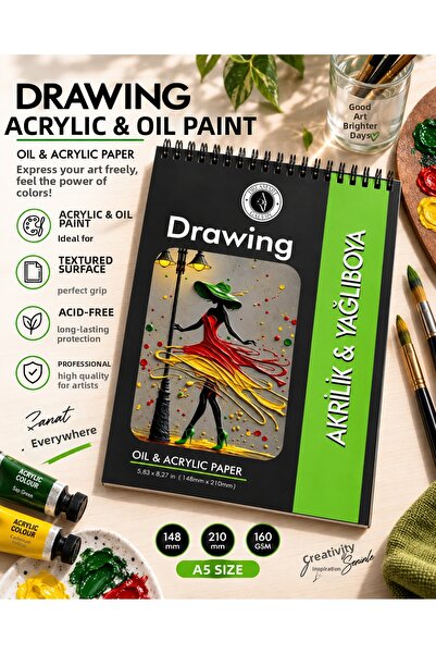 DreamArtgalery A5 Sketchpad Sketchbook Oil Painting Acrylic Paint Drawing Not...