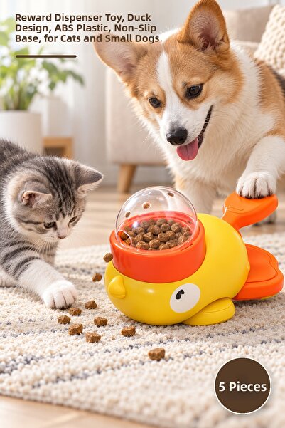 Yenilig 5Pcs Interactive Pet Treat Toy – Treat Dispenser Toy, Duck Design, Ab...