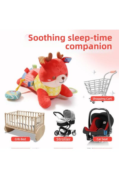 Schulzz Colorful Animal Figure Plush Toy 35 cm Baby Educational and Sensory Rattle Activity Toy