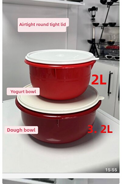 Tupperware ميكسيم 3.5 لتر و1 لتر بالألوان كما هو موضح في الصورة