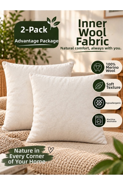 sadevia yün Advantage Pack of 2 - 100% Natural Merino Lamb Wool Antiallergic ...