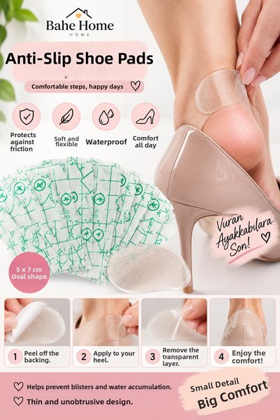 bahe home Shoe Anti-Kick Tape Heel Protector Transparent Water Resistant Anti-Friction