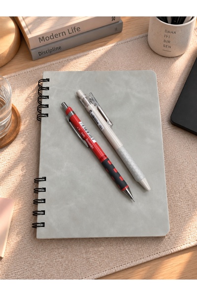 PickyTidy A5 Spiral Notebook, Tip-On Pen and Gel Pen Set