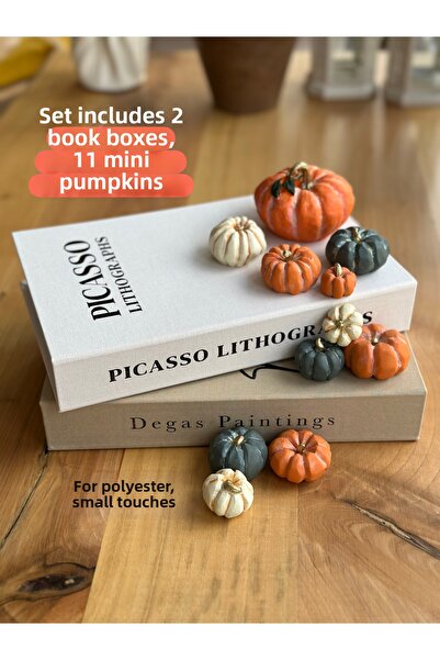 FOR POLYESTER Küçük Dokunuşlar Fabric Bookcase+Pumpkin Set Bookshelf/ Coffee ...