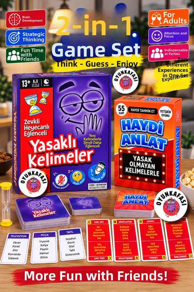 OYUNKAFASI مجموعة من قطعتين من ألعاب الحفلات والكلمات للكبار - الكلمات الممنو...