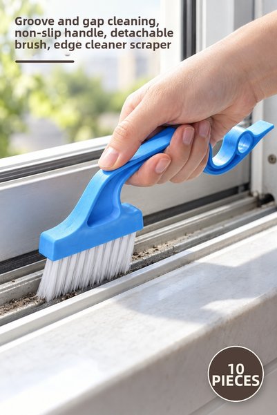 Yenilig 10 Pieces of Edge Cleaning Brush and Scraper – Groove and Slit Cleani...