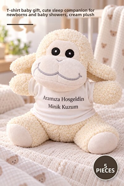 Yenilig 5 Plush Lambs – T-Shirted Baby Gift, Cute Sleeping Companion for Newb...