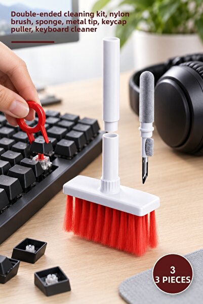 Yenilig 3-Piece Keyboard and Headphone Cleaning Set – Double-Headed Cleaning ...