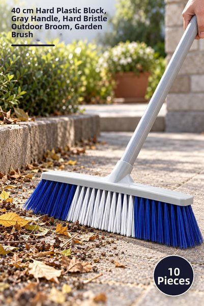 Yenilig 10 Garden Brush Brushes – 40 cm Hard Plastic Block, Hard Bristled Out...