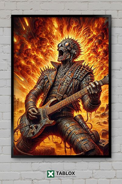 tablomaxtbx Apocalypse Riffs Chitară Metal Rock Muzică Cadru decorativ cu asp...
