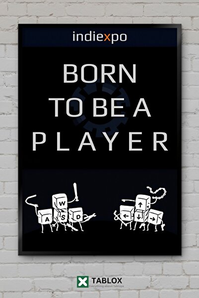tablomaxtbx Born To Be A Player Poster decorativ cu ramă MDF