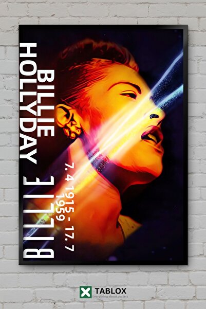 tablomaxtbx Billie Holiday Jazz Singer Music Poster Frame Look Decorative Mdf...