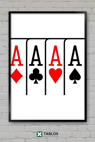tablomaxtbx Card Game Poster Art Minimalist Abstract Frame Look Decorative Md...