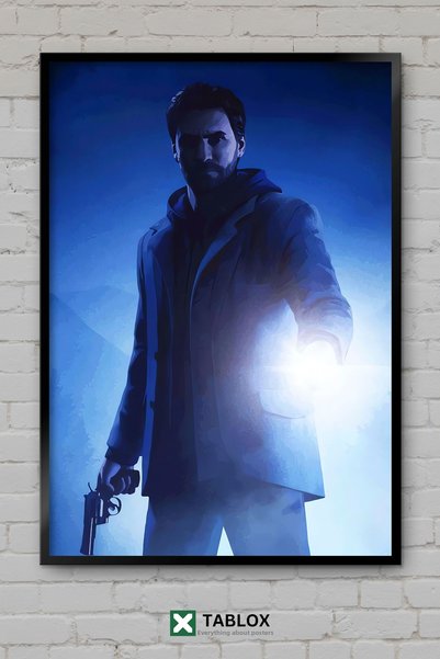 tablomaxtbx Alan Wake Video Game Horror Thriller Poster cu ramă Tablou decora...