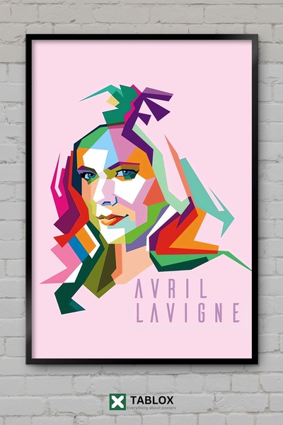 tablomaxtbx Аврил Лавин WPAP Поп арт Певица Пънк рок Рамкирана Декоративна Ка...