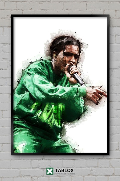 tablomaxtbx Asap Rocky Rapper Rapper Hip Hop Cântăreț Muzician Poster muzical...