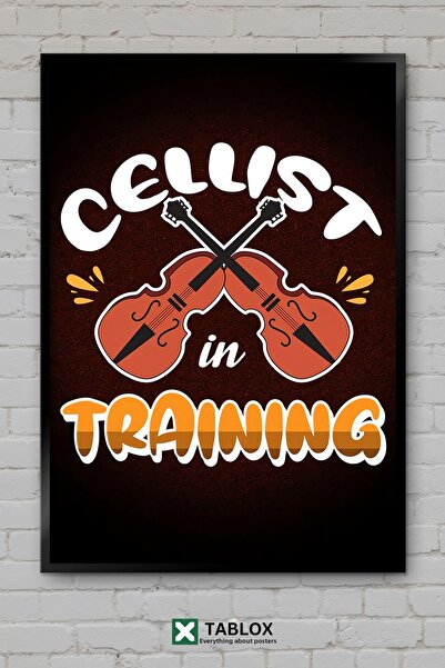 tablomaxtbx Cellist Cellist Training Music Poster Framed Decorative Mdf Painting