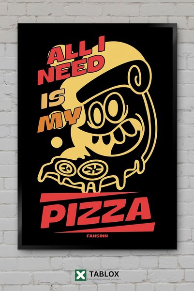 tablomaxtbx Pizza Mâncare Comestibilă Amuzantă Bucătărie Italiană Poster Aspe...