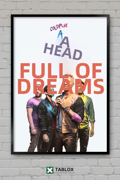 tablomaxtbx Coldplay Head Full of Dreams Μουσικό άλμπουμ με κορνίζα Διακοσμητ...