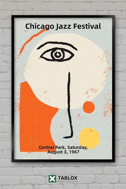tablomaxtbx Chicago Jazz Jazz Festival Music Poster Frame Look Decorative MDF...