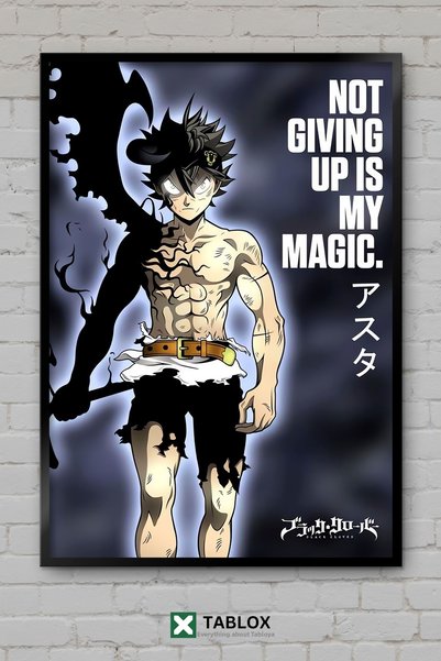 tablomaxtbx Cele mai bune citate anime Asta Black Clover Citat Manga Tablou d...