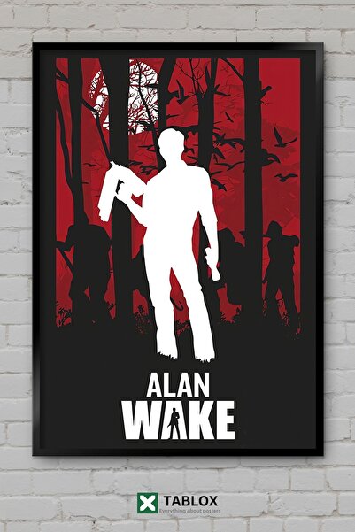 tablomaxtbx Alan Wake Video Game Horror Thriller Poster cu aspect de cadru de...
