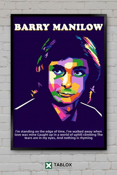 tablomaxtbx Barry Manilow Cântăreț Muzician Muzică pop Tablou decorativ MDF î...