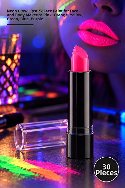 Yenilig 30 Pieces Glow-In-The-Dark Uv Neon Lipstick – Neon Glow Lipstick for ...